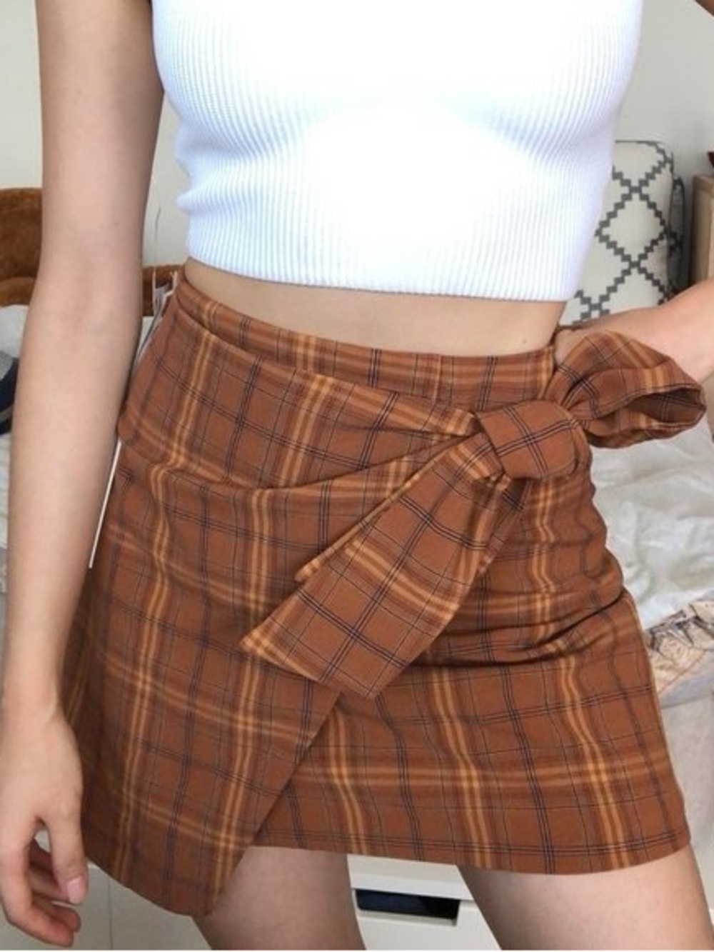 Wilfred Plaid Mini Skirt
